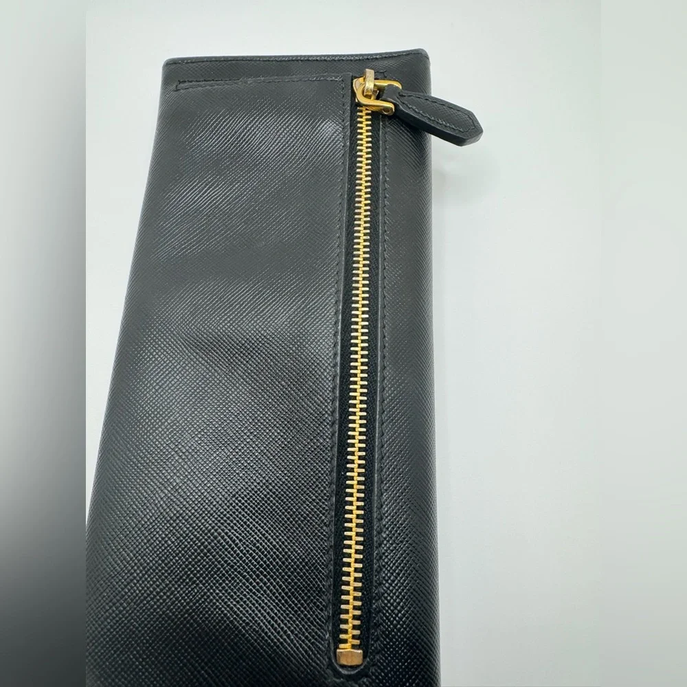 Rare Prada Continental Wallet w. Pink and White Stripes - Limited Edition - Picture 13 of 14